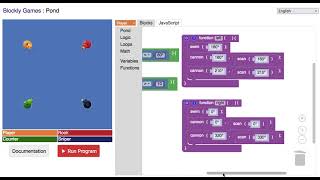 STEM Coding and Games  Blockly Games  Pond  Level 10 1 [upl. by Ibocaj712]