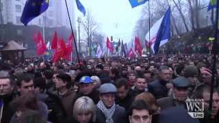 Ukranians Protest Scuttling of EU Trade Deal [upl. by Glynas]