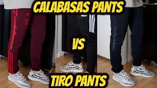 ADIDAS YEEZY CALABASAS TRACK PANTS SIZING VS ADIDAS TIRO PANTS [upl. by Mailli]