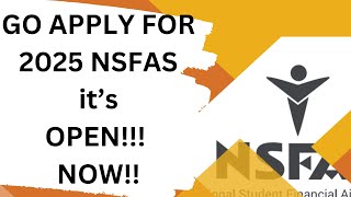 NSFAS 2025 Applications Are Now Open [upl. by Kassab277]