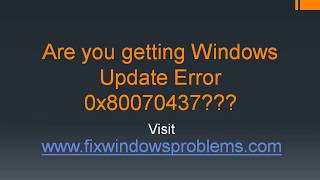 Fix Windows Update Error 0x80070437 [upl. by Akinirt]