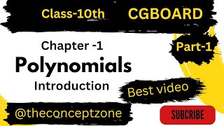 POLYNOMIALS introductionclass10thCGBOARDMATHSTheconceptzone2 [upl. by Llerihs]