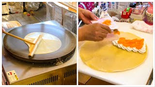 japanese street food  CREAMY CREPE compilation クレープ [upl. by Melitta169]