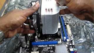 How to Install Arctic Cooling Freezer CPU HeatSink into Asrock H61MS Intel Mainboard [upl. by Lyrahs933]