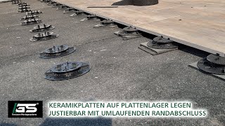 Plattenlager auf einer Terrasse korrekt mit Platten und einem umlaufenden Randabschluss verbauen [upl. by Ivens]