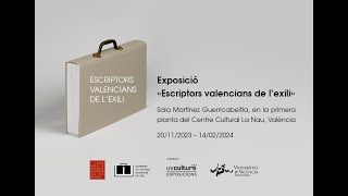 Recorregut per lexposició «Escriptors valencians de lexili» amb lacadèmic Josep Palomero [upl. by Renner]