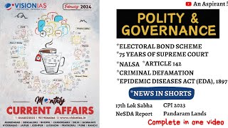 Feb 2024  Polity amp Governance  Vision IAS Magazine  An Aspirant [upl. by Ahseken]