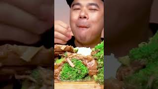 Pork Broccoli Binagoongan eating mukbang eatingshow alfieeats eatingasmr asmr viral parati [upl. by Dnomhcir]