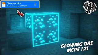 Glowing ores texture pack mcpe 121  Mcpe glowing ore 121  visible ores resource pack download [upl. by Alaek103]