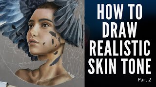 How to draw with pastels for Beginners  Realistic Skin Tone VERDACCIO TECHNIQUE  Part 2 [upl. by Secundas27]