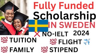 Fully Funded swedish institute scholarship 2024 No application fee  No IELT how to apply [upl. by Terence]