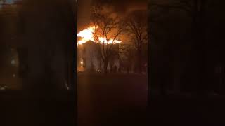 House fire in Brownton MN 41124 [upl. by Annayk]