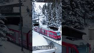 Landwasser Viaduct in winter train travel [upl. by Salis]