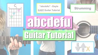 abcdefu  Gayle EASY Guitar Tutorial shorts [upl. by Haase]