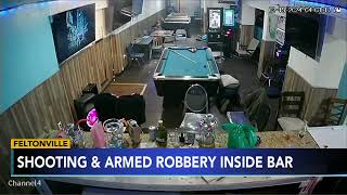 Video shows suspects wanted for bar robbery that left 61yearold man shot [upl. by Silloc]