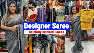 Celebrity inspired Sarees  Designer Saree With Blouse  2024 Latest Wedding Saree Collection [upl. by Sedecrem625]