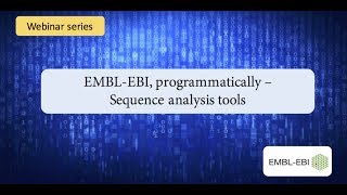 EMBLEBI programmatically sequence analysis tools [upl. by Selena]