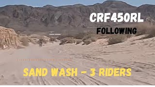 Crf450rl  Following 2crf450rl and a ktm Down Some Fun San Washes dualsportlife [upl. by Odrawde]