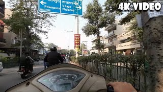 Scooty Ride in 4K  Roaming the Streets of Delhi [upl. by Higgins602]