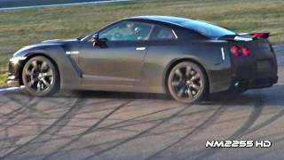 Nissan GTR R35 Loses Control on Track [upl. by Georgette484]