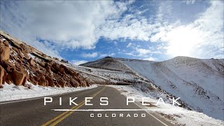 Driving To The Top Of Pikes Peak Colorado 14300ft 4300m Elevation  4K Street View [upl. by Ebehp]