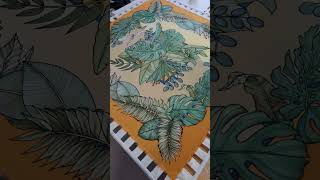 Tropica neckerchief 110×110 centimeters art batiksilk artist batik painting [upl. by Januisz]