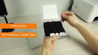 Adhesive Cable Clips Wire Clips for Cable Management Cord Clips Wire Holders for WallTidyHelper [upl. by Nilya]