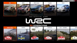 WRC Generations  Rally Stages Teams and Cars List 01112022  With DLC Content [upl. by Allin]