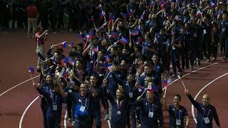 Parade of nations and athletes in the 2019 SEA Games closing [upl. by Skolnik674]