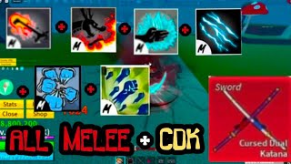 CDK ONE SHOT Combo with ALL MELEE  Roblox Blox Fruits  Tutorial [upl. by Ecirtak98]