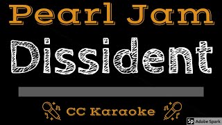 Pearl Jam • Dissident CC Karaoke Instrumental Lyrics [upl. by Fugazy]