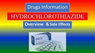 HYDROCHLOROTHIAZIDE  overview and side effects [upl. by Enak]