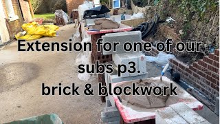 Extension for one of our subs pt3 brick and blockwork bricklayer bricklaying construction [upl. by Arahsit141]