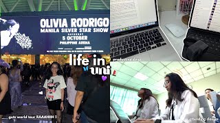 uni vlog 💻⭐️ productive days lectures amp guts tour ph 🎸🪩 [upl. by Genna]