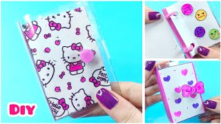 How to make binder Ring notebook at home  diy kawaii sticker notebook  fati craft world [upl. by Nalliuq]