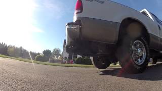 4quot vs 5quot 73 Powerstroke exhaust [upl. by Muhcon272]