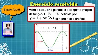 Período e conjunto imagem da função fx1cos2x construindo o gráfico Aula 2º ano 16122020 [upl. by Nickelsen]