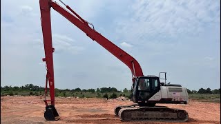 LinkBelt 250x4 Long Reach Trackhoe  A Red Case 250 Excavator For Sale [upl. by Earlene]