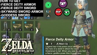 Zelda Breath of the Wild  How to get the Fierce Deity Armor  Skyward Sword Armor  Goddess Sword [upl. by Jacquenetta]