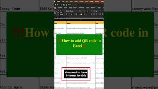 How to create QR code Excel [upl. by Maighdlin]