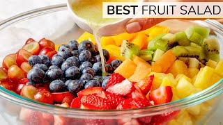 HOW TO MAKE THE BEST FRUIT SALAD  easy recipe [upl. by Akcimehs]