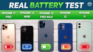 iPhone 12 Mini vs iPhone 11 Battery Drain Test 2022  SURPRISING RESULTS HINDI [upl. by Acitel]