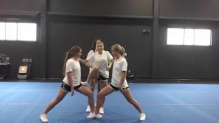 Basic Cheerleading Stunt Progression Step Lock Drill [upl. by Dexter]