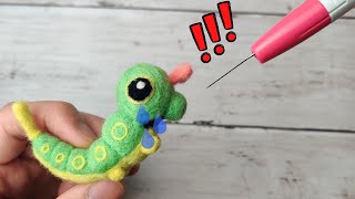 Crafting 3D Caterpie  Pokémon Needlefelt by Kai Crafts Shorts [upl. by Glynias920]