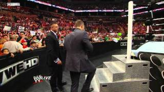 Raw The Miz attacks John Cena before their quotI Quitquot Match [upl. by Mich]