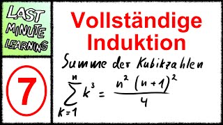 Vollständige Induktion  Aufgabe 7  Summe der Kubikzahlen [upl. by Auohs]