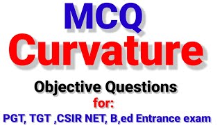 MCQ Curvature Multiple choice Questions Objective Questions [upl. by Agbogla]