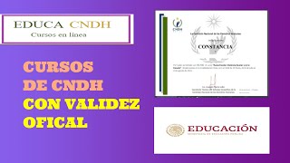 CURSOS DE LA CNDH CON VALIUEDZ OFICIAL  LO QUE NECESITAS [upl. by Annanhoj50]