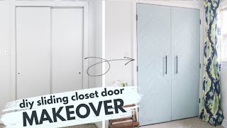 Extreme Sliding Closet Door Makeover for Super Cheap [upl. by Eile]