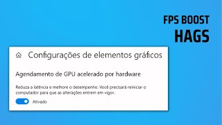 GPU ACELERADO POR HARDWARE  Mais FPS em Jogos [upl. by Papst293]